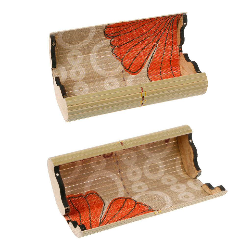Portable Bamboo Wooden Sunglasses Box Case Eye Glasses Clam Shell Protector