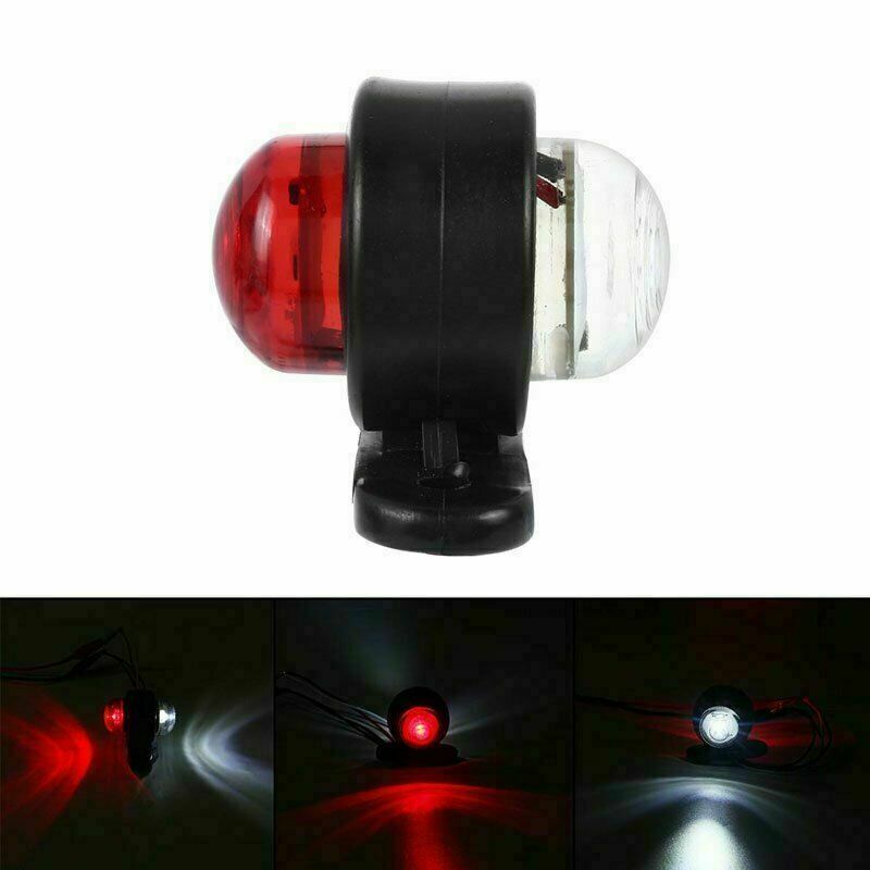 10x 2LED Side Marker Lights Outline Lamp Truck Trailer-Red White Light 12V-24V