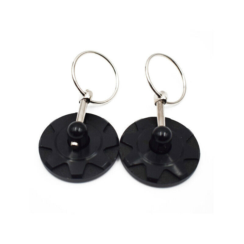 Racing Car SUV Vehicle Round Bonnet Aluminum Alloy Cable Hood Pin Lock Kit Black