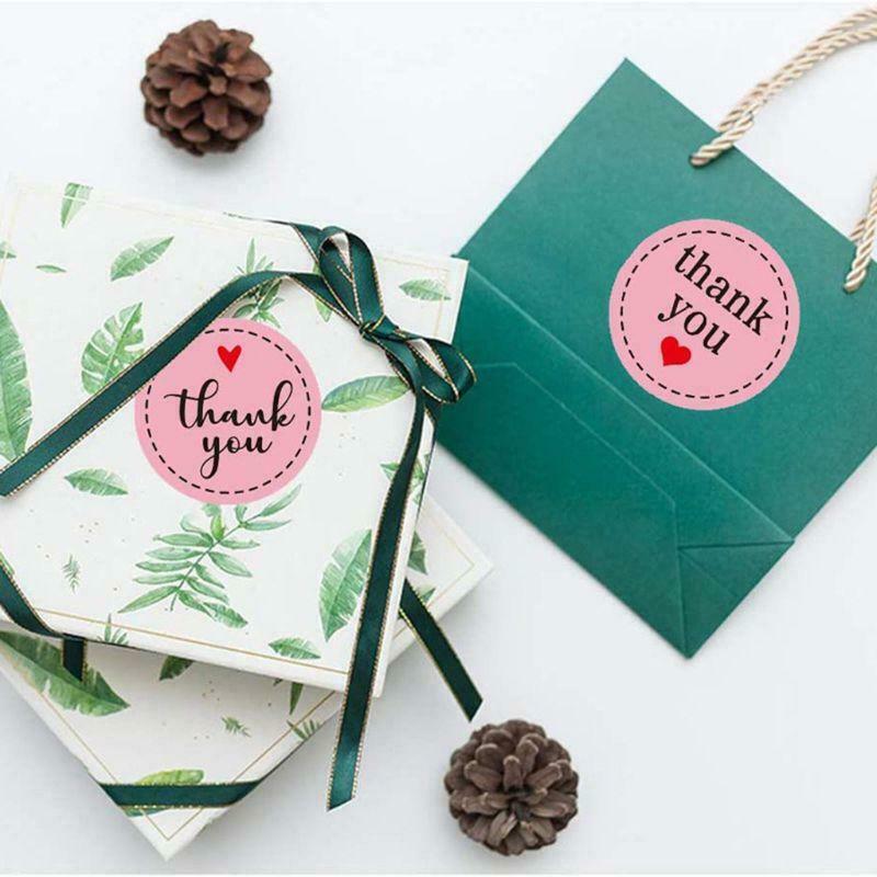 500pcs Thank You Stickers Handmade Round Packaging Seal Label Scrapbooking Decor
