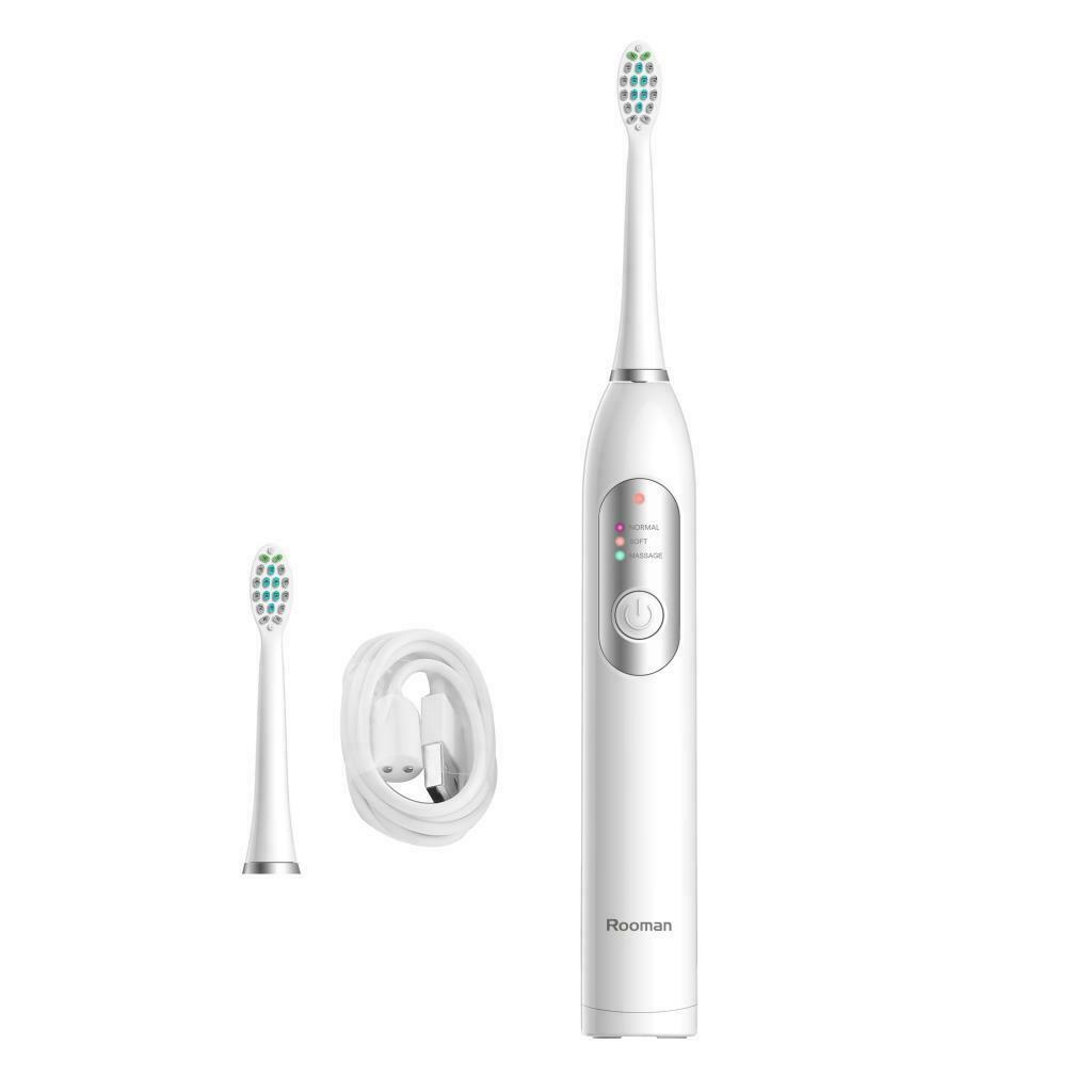 H2 Sonic Whitening Electric Cleaning Toothbrush 2 Dupont Heads Waterproof