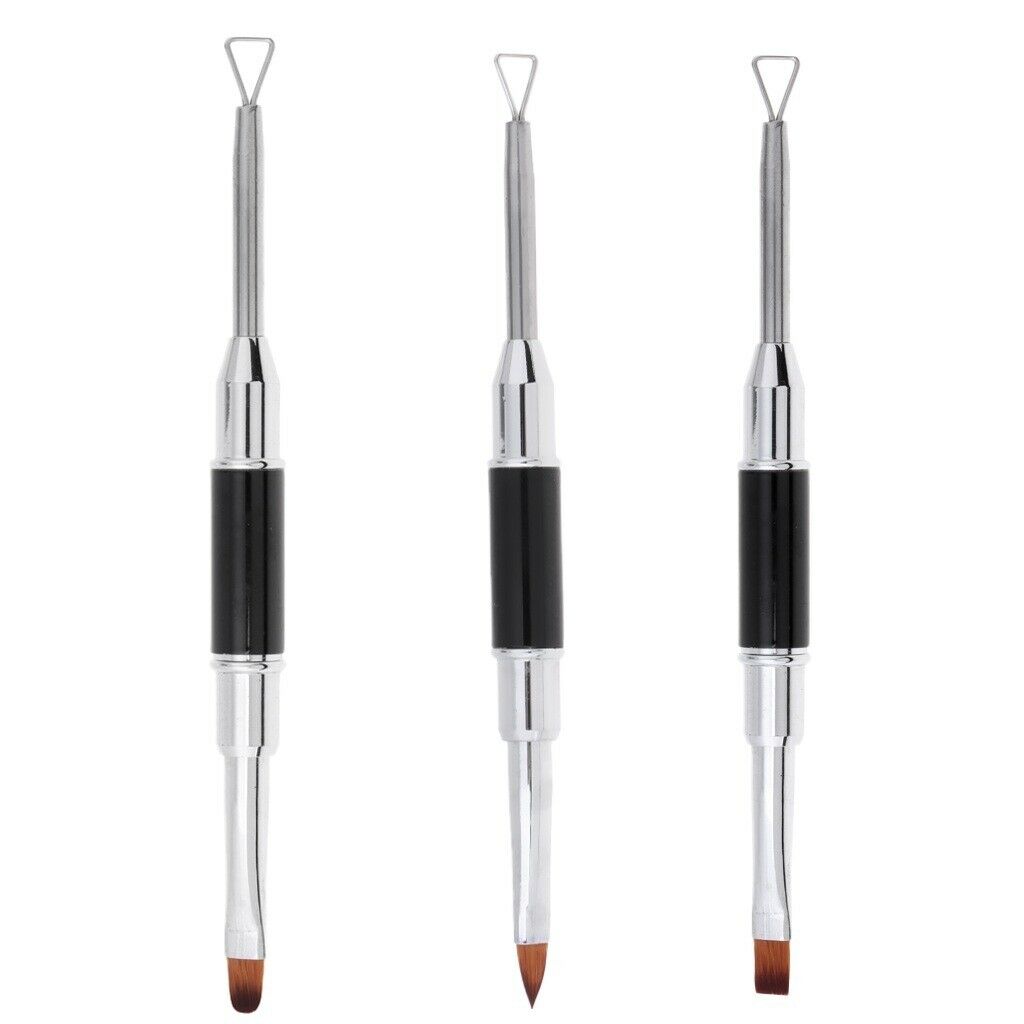 2 Way Nail Art Painting Drawing DIY Brush Pen Nail Polish Remover Scraper 1#