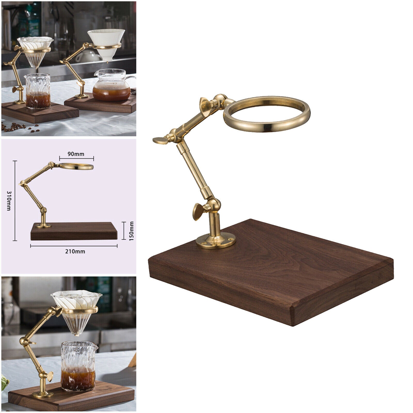 Manual Pour Over Coffee Dripper Stand Coffee Filter Brewing Holder Base Tool