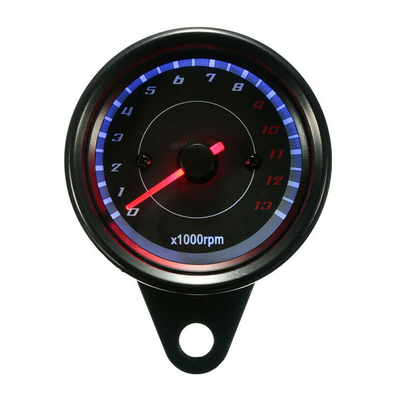 LED Backlight 13000 RPM Tachometer Scooter Tacho Gauge Motorcycle SpeedometeBDA