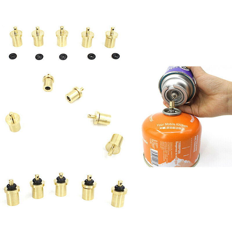 2Pcs Hiking Stove Gas Cylinder Tank Refill Adapter Practical Stove Access.l8