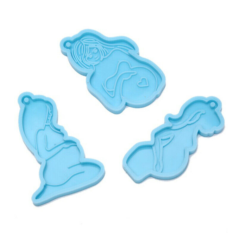 3PCS/SET Shiny Breastfeeding Mother Baby Mold Silicone Mold DIY Jewelry K.l8
