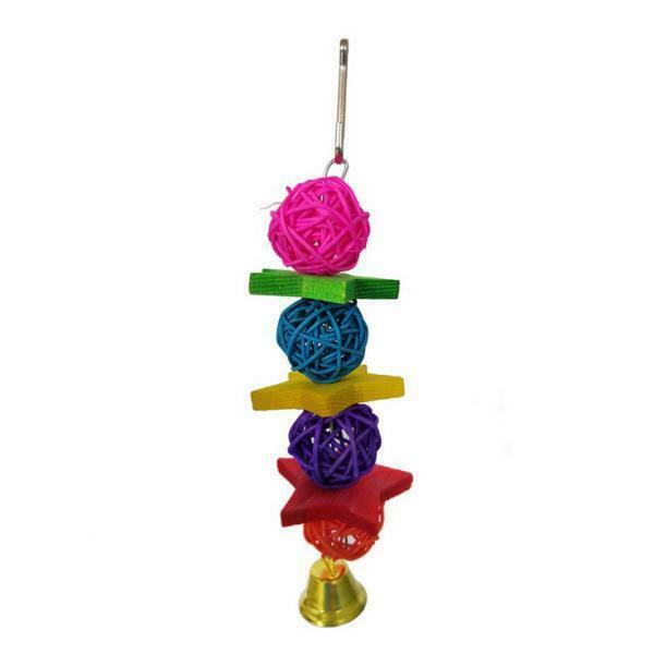 7pcs Wooden Hanging Swing for Cage Lovebirds Finches Conures Parakeets