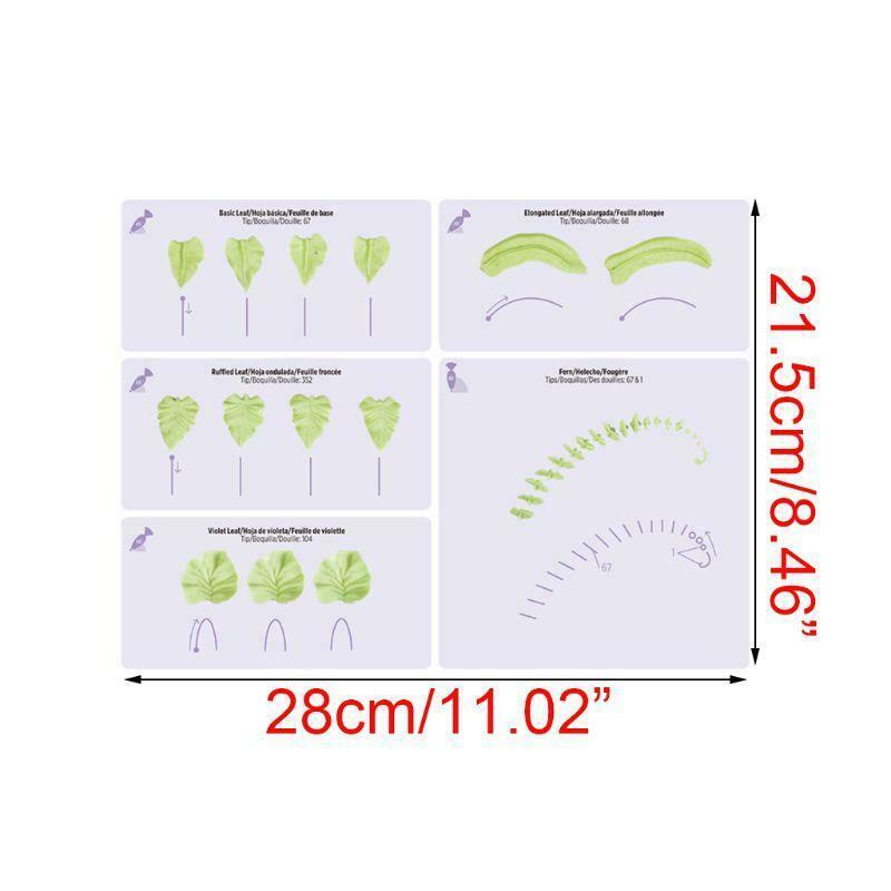 23pcs/set Cake Icing Piping DIY Drawing Board Template Paper Practice Cardboard