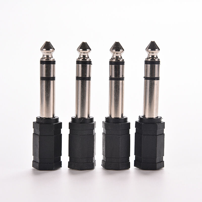 5x 6.5mm 1/4 Male to 3.5mm 1/8 Female Stereo Audio Mic Plug Adapter Mini .l8