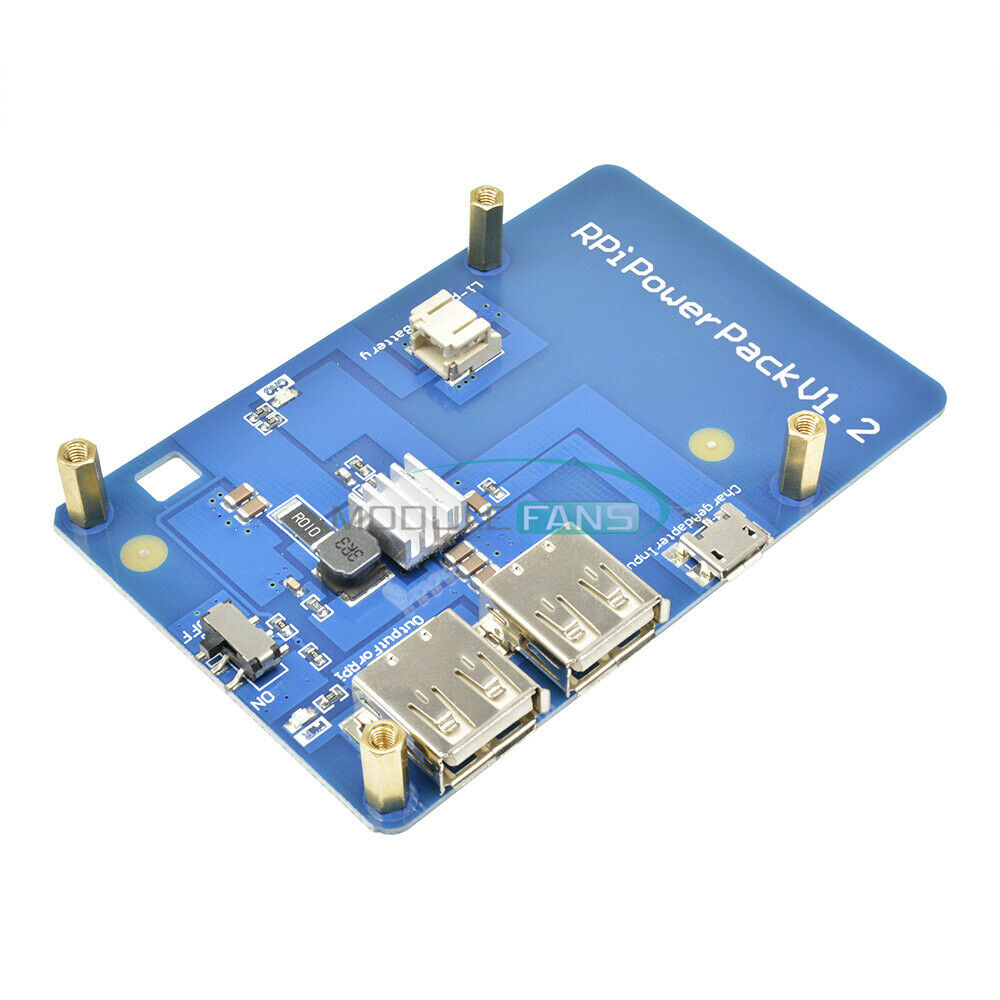 With Dual USB Output Lithium Battery PowerPack Expansion Board for Raspberry Pi3