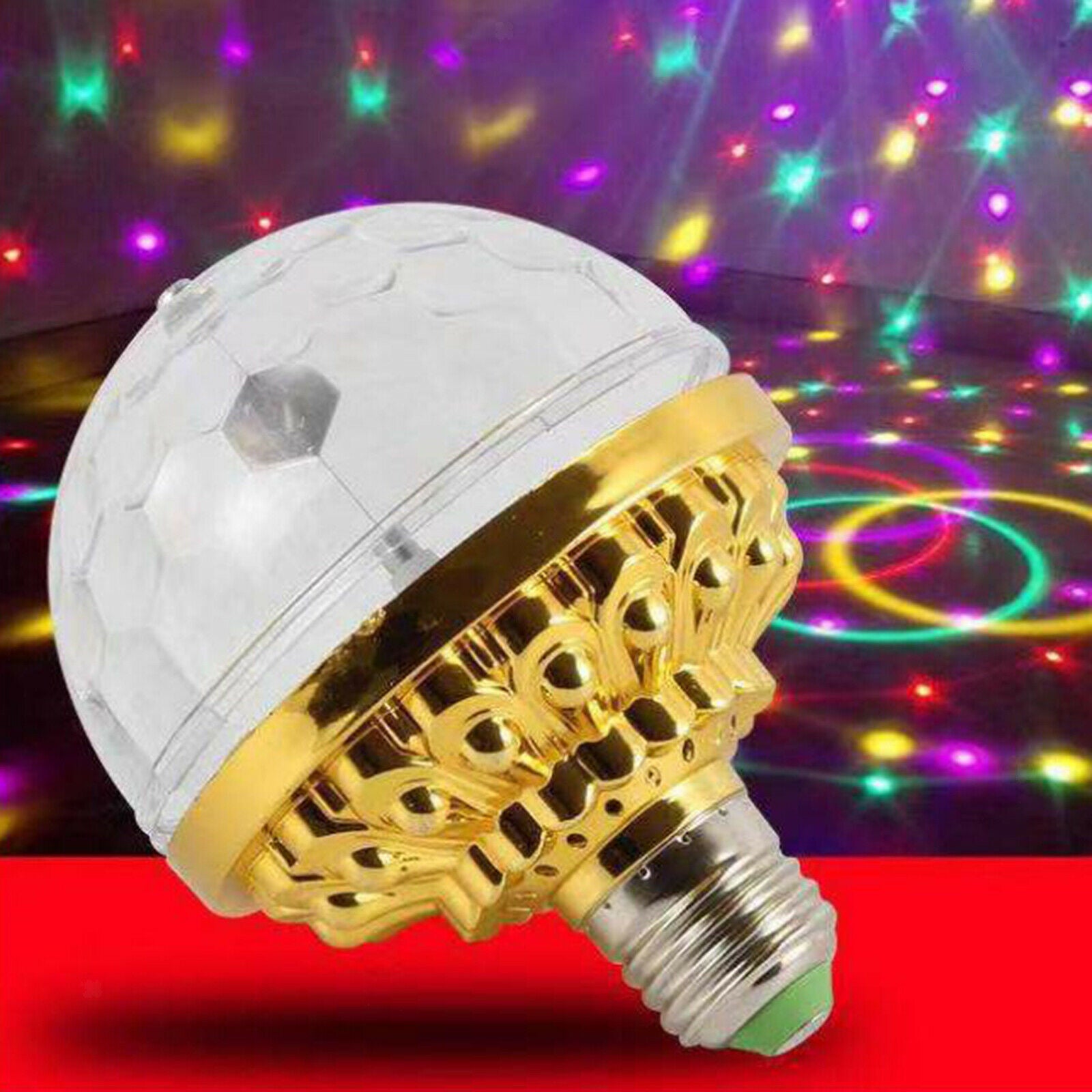 Rotating Auto Crystal Ball Bulb Disco Ball Light Party Light Club Decoration