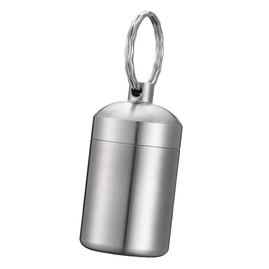 Waterproof Pill Container Box Bottle Case Keychain