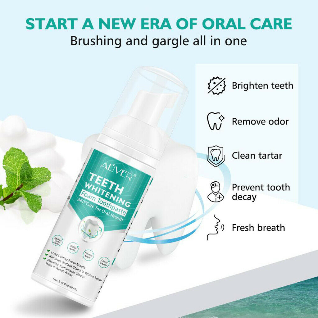 Teeth Whitening Cleaning Mousse Foam Toothpaste Cleaning Gums Stain Removal