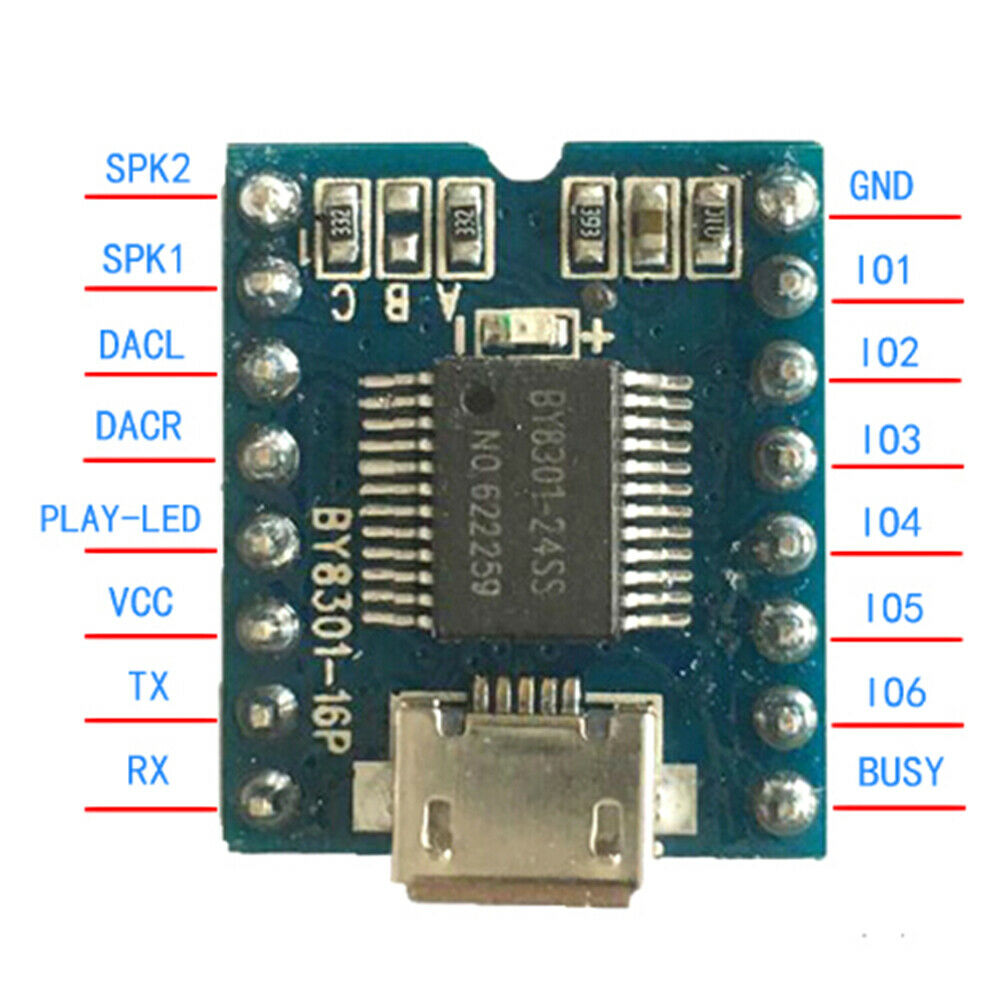 BY8301-16P SSOP2 MP3aduio serial voice SPI FLASH module 3W amplifier micr W WF