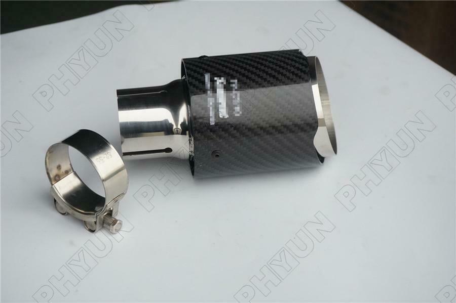 Carbon Fiber Exhaust Tip Tail Pipe Muffler 54mm Inlet 114mm Outlet Universal
