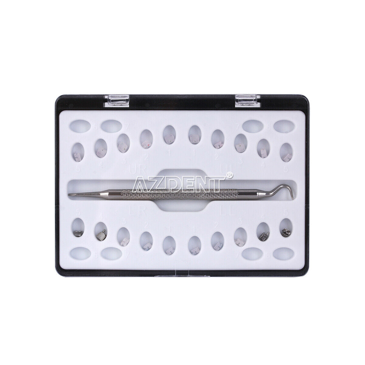 5X Dental Clear Ceramic Self-ligating Brackets Braces MBT 0.022 Hook 345 AZDENT