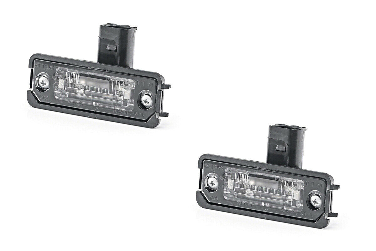 2x TYC License Plate Lamps For VW Golf Mk4 Fox New Beetle Phaeton Polo 97-16