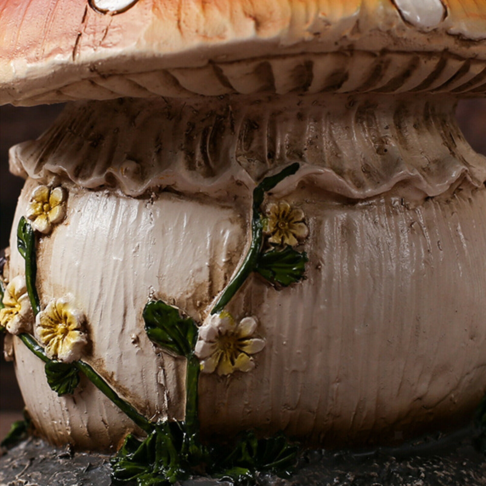 Fairy Mushroom Gnome Fairy House Gardeners Lawn Porch Patio Ornament Statue Gift