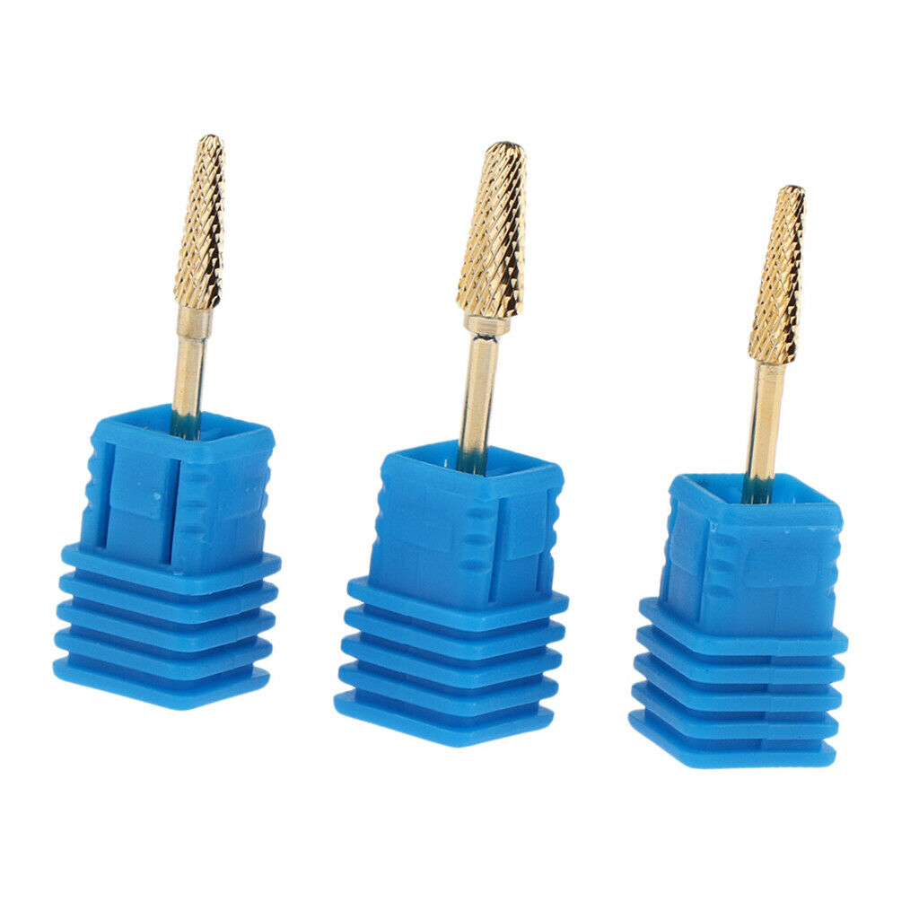 3Pcs Carbide Nail Drill Bits, Less Dust Cuticle Cleaning And Acrylic Gel