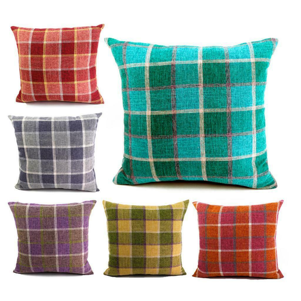 Classic Grid Square Cushion in Polished Round Polyester