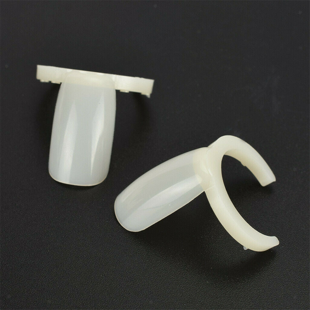 100pcs Plastic Ring Nail Art Display Tips Presentation Rings For