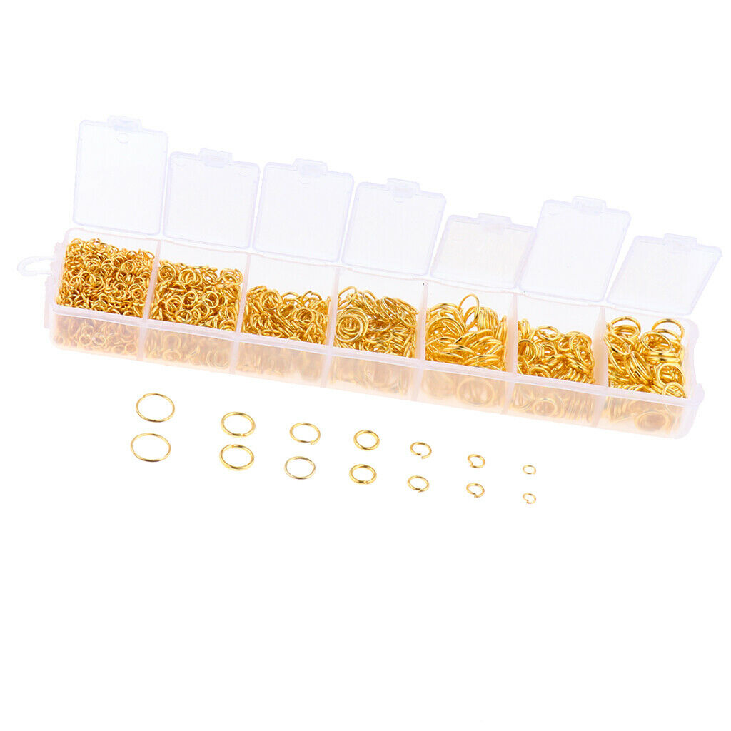2Box 1500x Metal Open Jump Rings for Jewlery Findings DIY Pendants Supplies