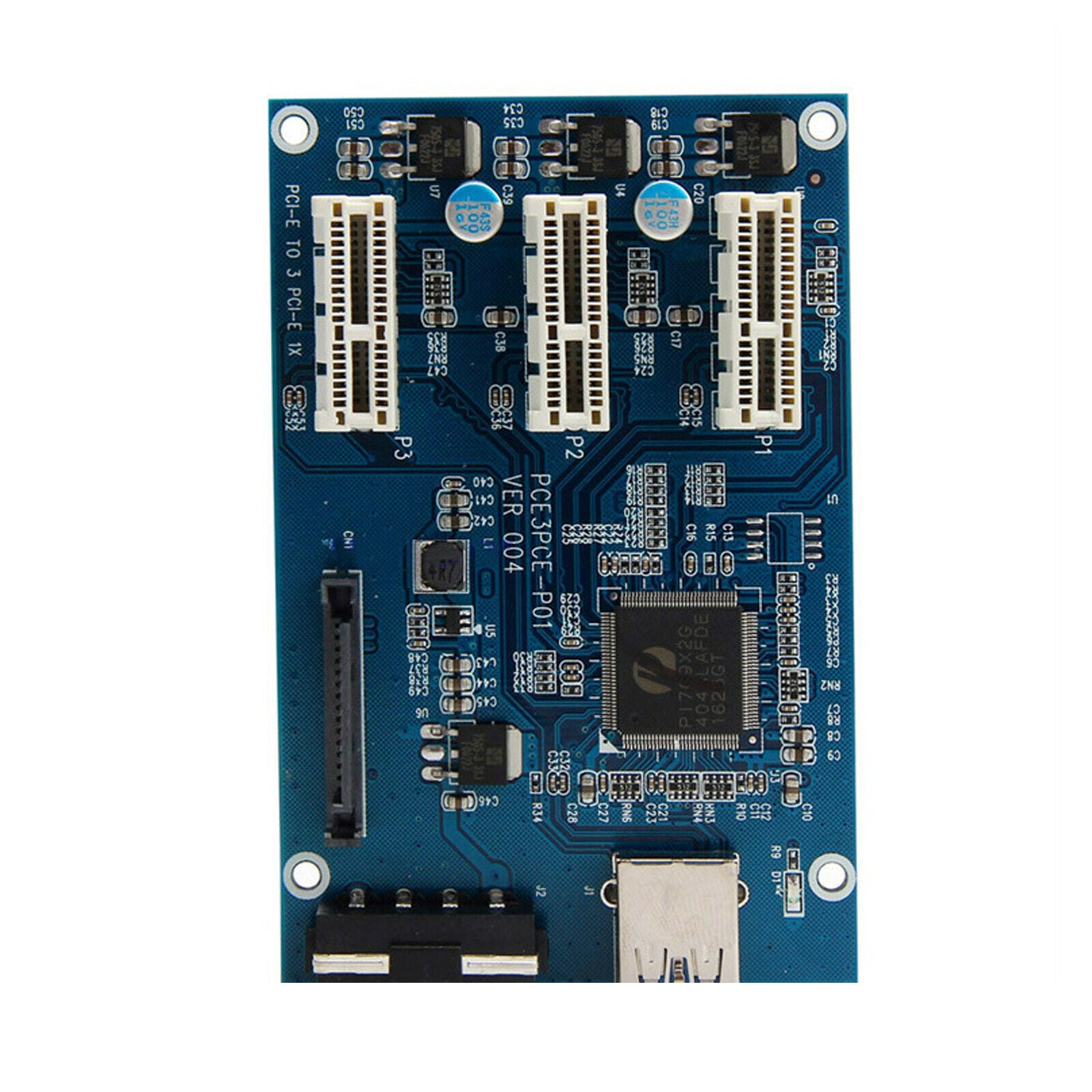 PCI-E 1X to 3 PCI-Express Slots Riser Card 36 Pin Multiplier Hub Adapter Miner