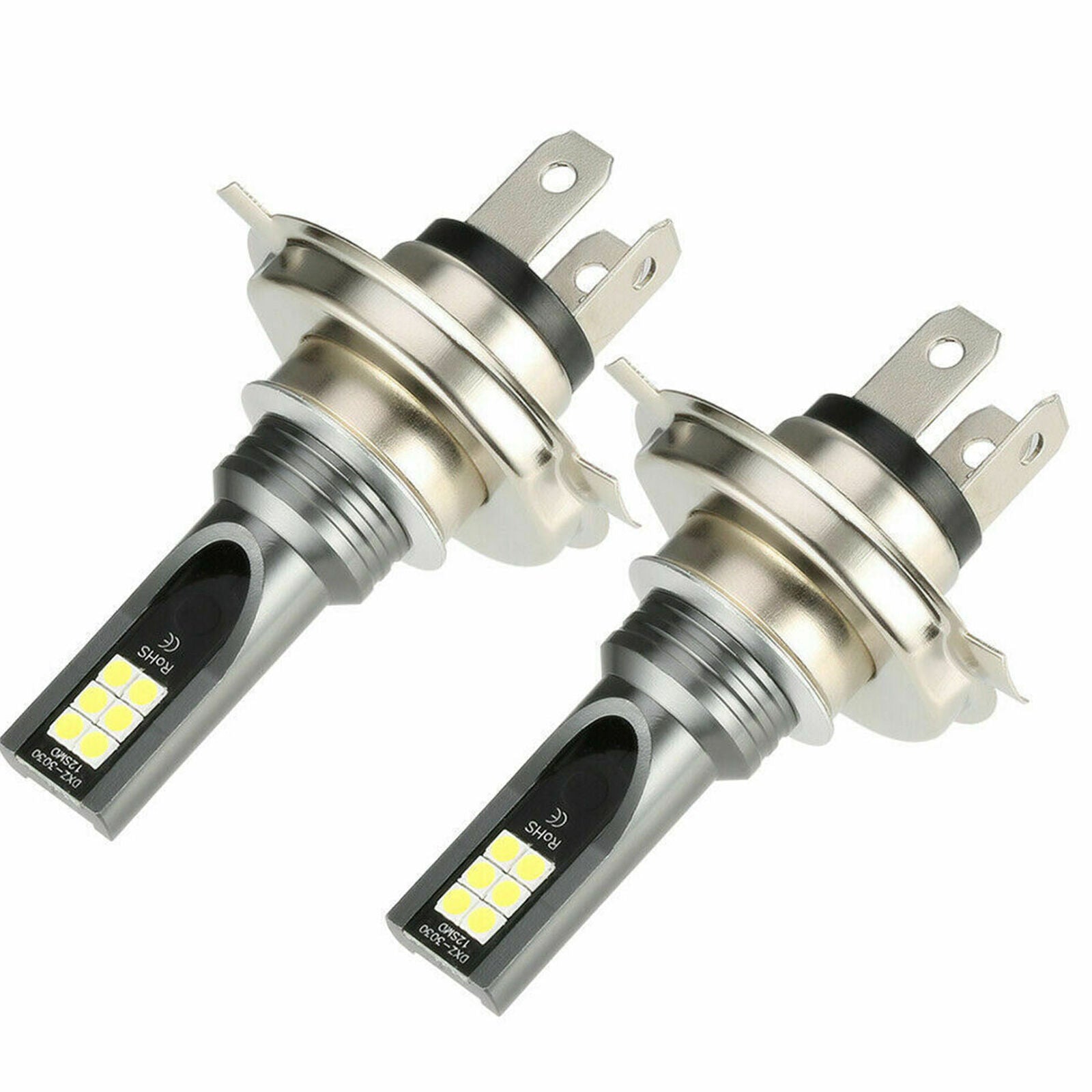2x H4 DC 12V 200W LED Car Headlight Conversion Globes Bulbs Beam 6000K Kit