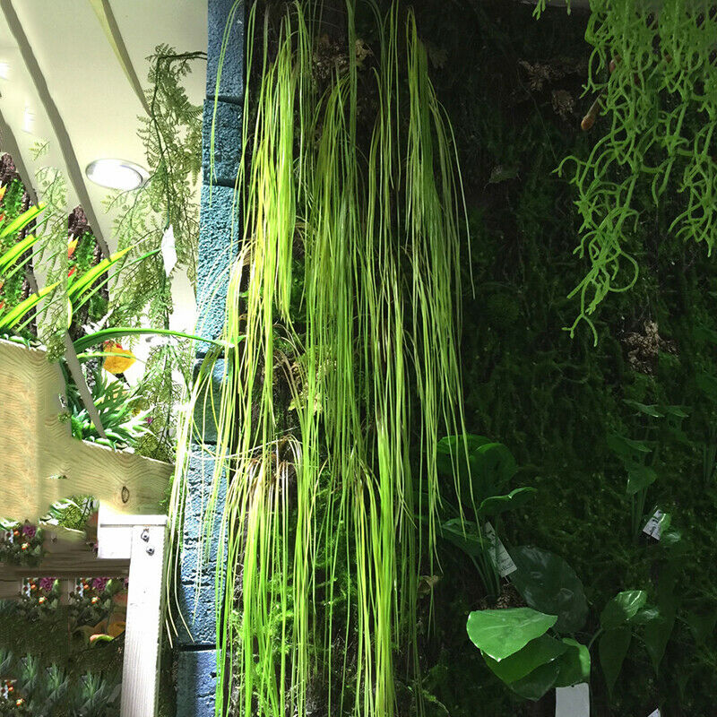 55cm Artificial Plastic Grass Leaves Simulation Plants Garden Wall Hanging Decor