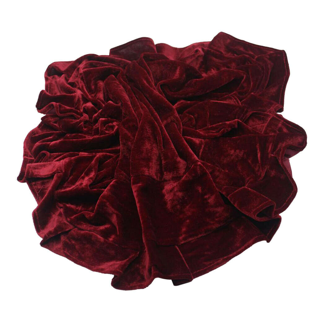 Velvet Piano Dual Seat Stool Cover Pad Cushion 750x350mm Wind Red