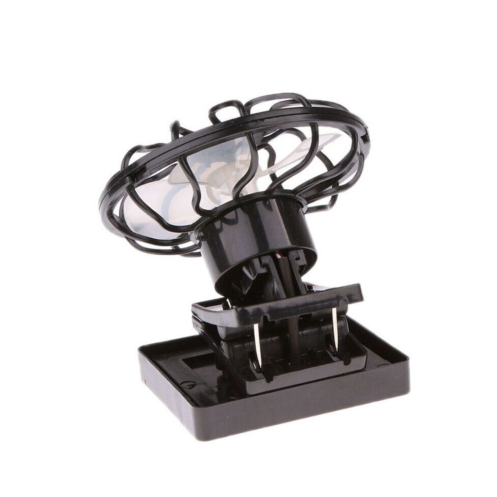 2x Clip-on Hat Mini Solar Fan for Camping Fishing Air Cooling Fan Handsfree