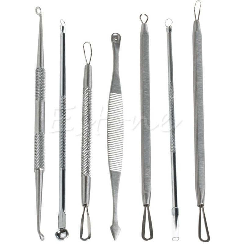 Blackhead Whitehead Pimple Acne Blemish Comedone Extractor Remover Tool Sets Kit