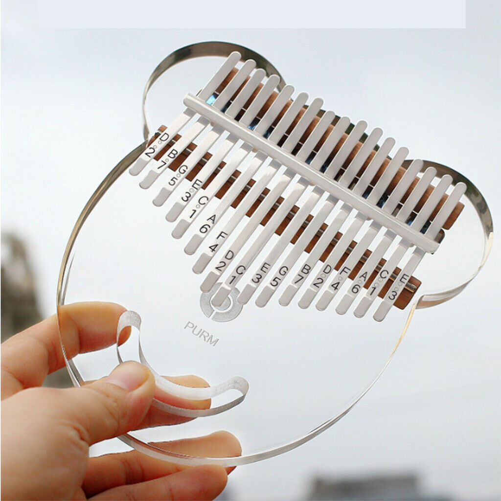 Crystal Clear 17 Key Kalimba Mbira Thumb Piano Gift Musical Instrument