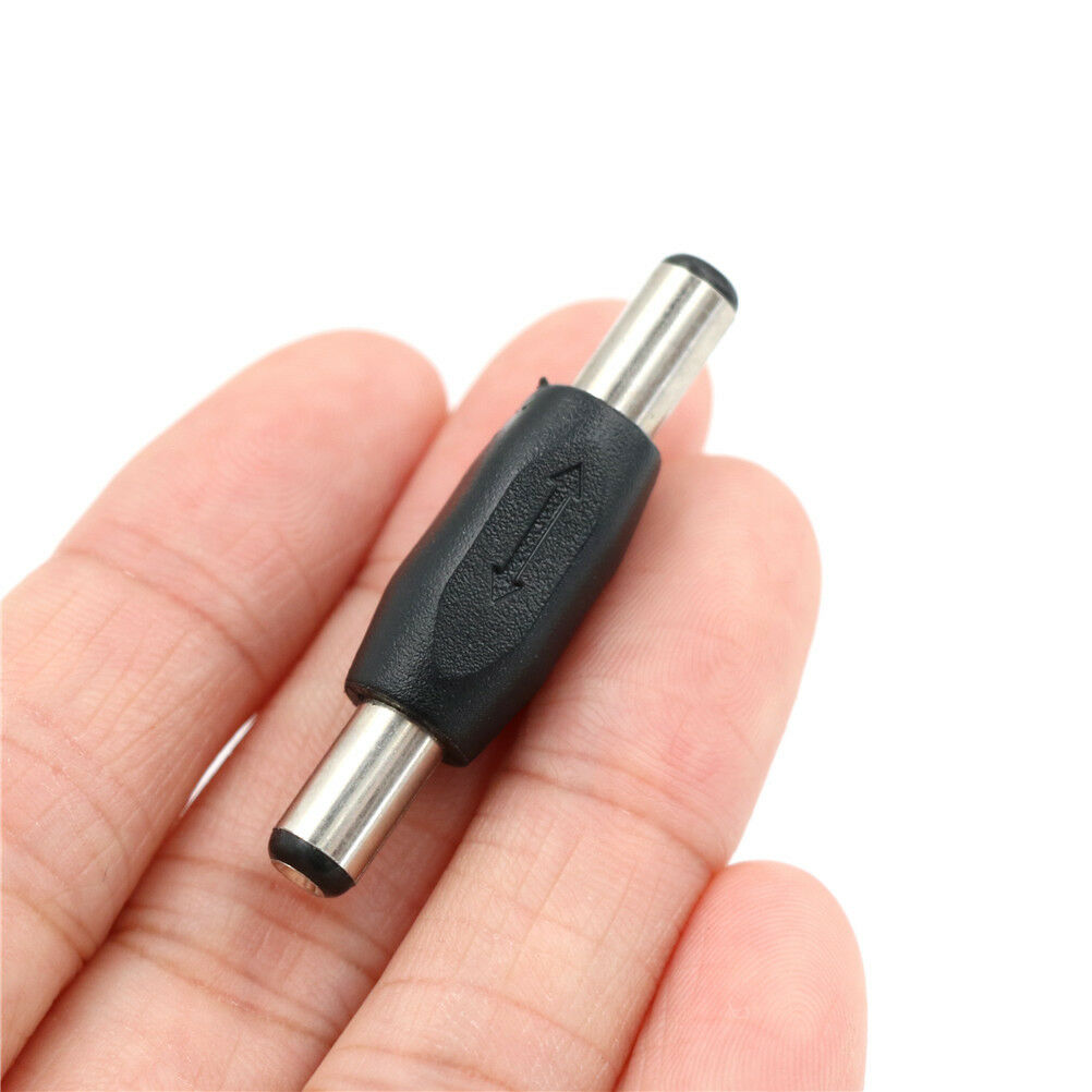 5pcs 5.5*2.1 mm DC Power Plug Connector Male to Male Panel Mounting Adapt.l8