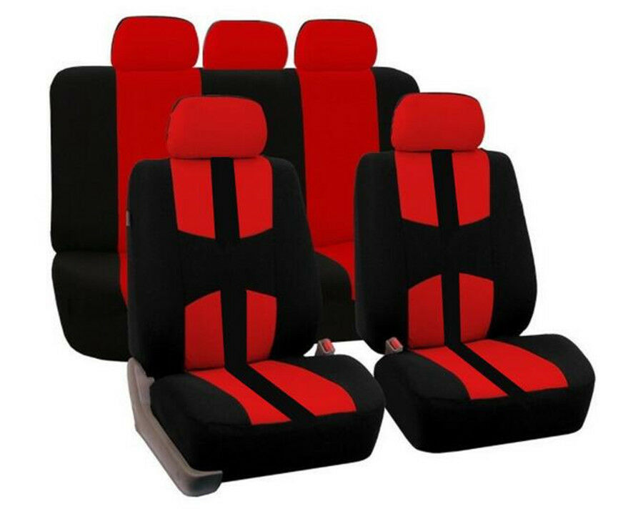 Universal 9pcs Auto Seat Cover Car Full Styling Seat Cover For Car Truck Suv RED