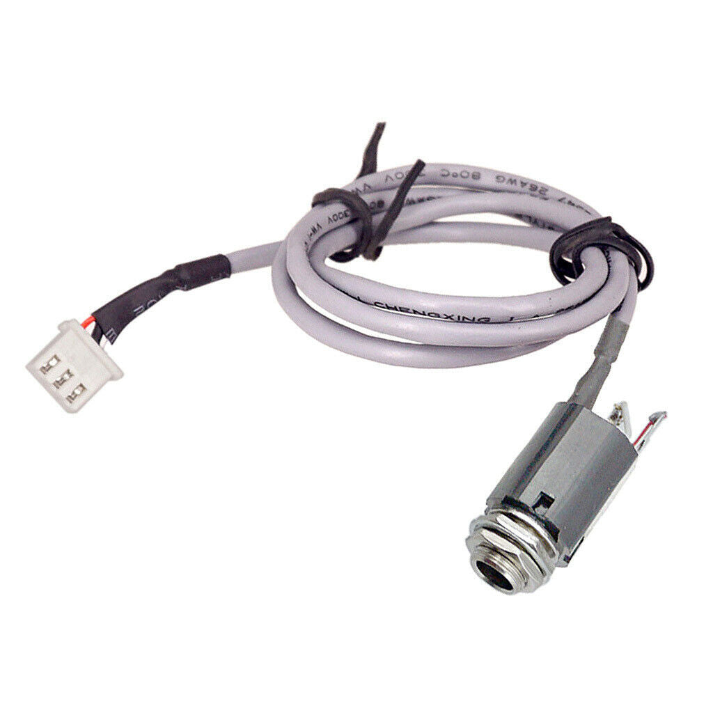 Acoustic Guitar Pickup EQ Cable with 6.35mm Endpin Output   3 Pin Plug