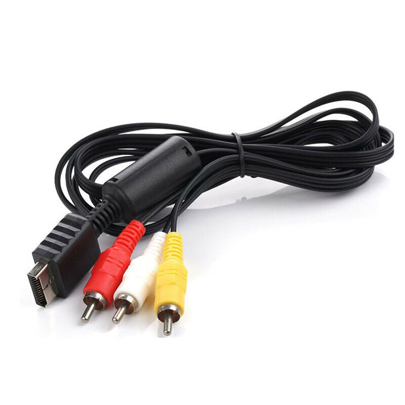 Multi Out AV Cord Video/Audio Cable 3 RCA Flat For Playstation PS PS2 PS3LD Tt