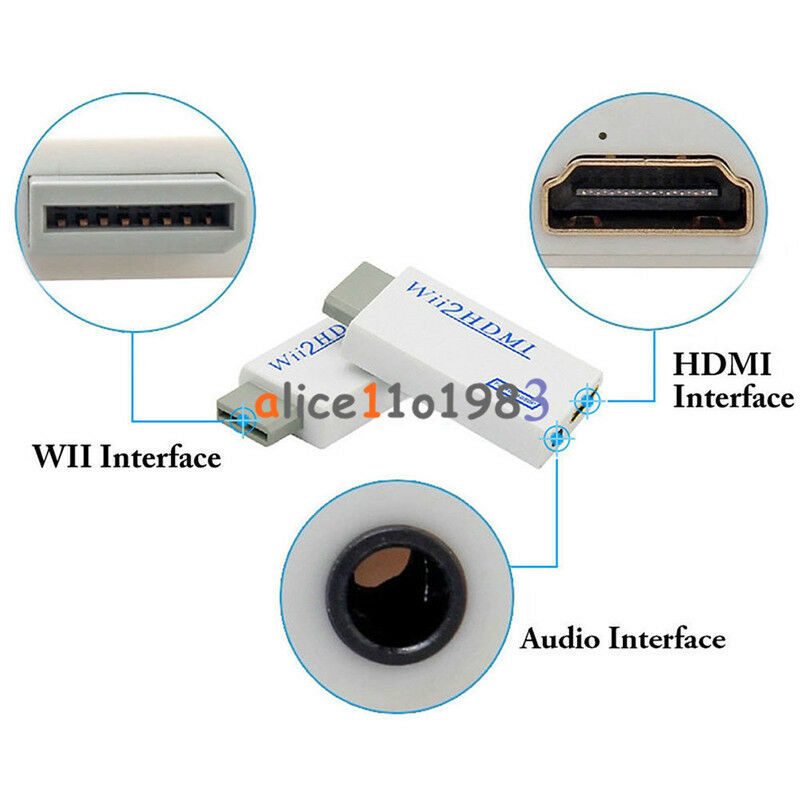 Wii2HDMI converter Adapter Wii to HDMI Audio HDMI 1080P 720P for NTSC 480i 480p