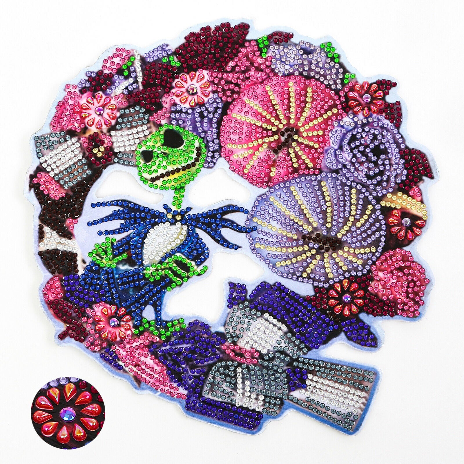 Colorful Diamond Painting Wreath Kit Handcrafted Embroidery Craft Wall Decor