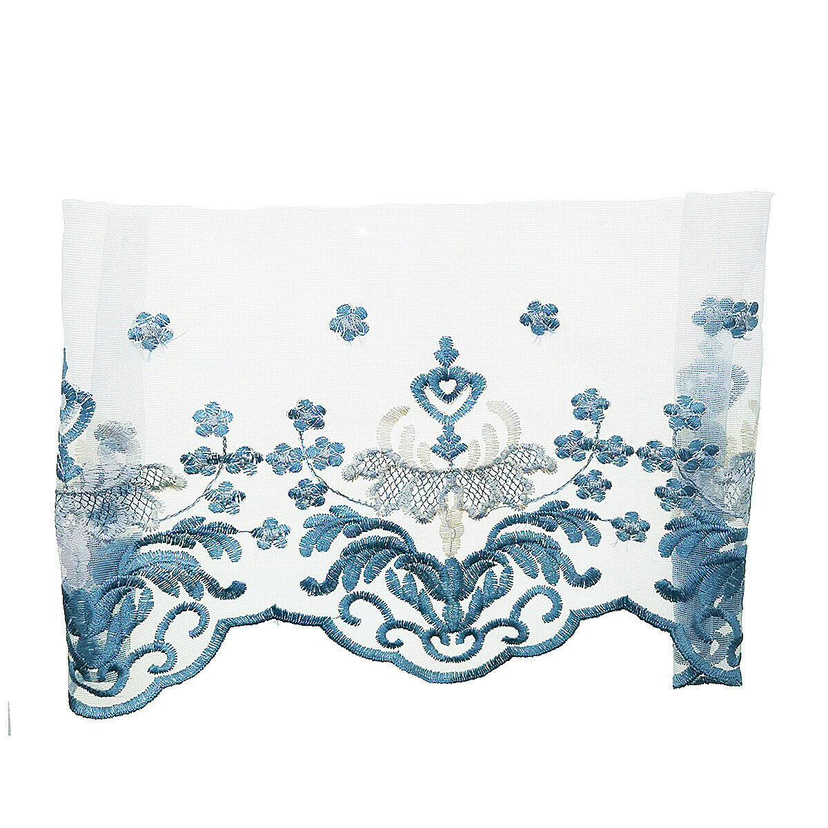1 Yard Blue Flower Embroidery Lace Ribbon Trim Wedding Rustic Baby Shower DIY