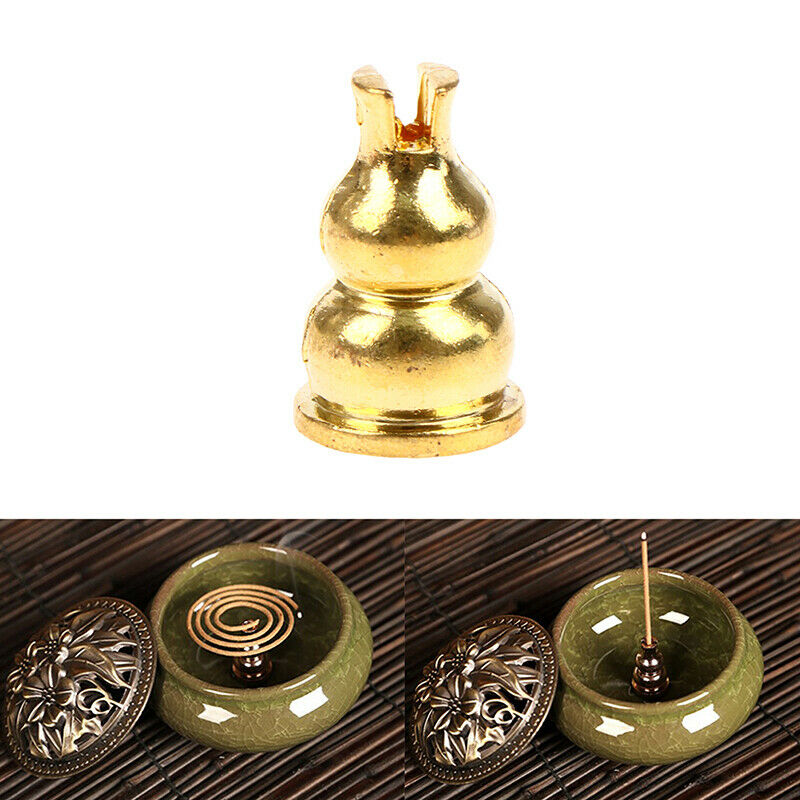 Portable Alloy Copper Incense Holder Fixed Incense Sticks Coil Burner CenserDFA