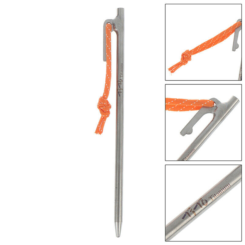 Outdoor Tent Peg 20cm High Strength Titanium Tent Nail Stake Tent AccessoriY SJ