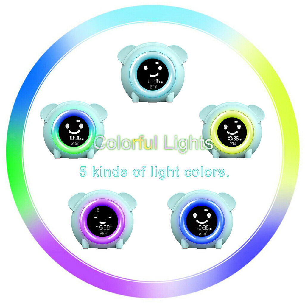 Kids Alarm Clock Digital Clock Night Light Snooze Function for Boys Girls