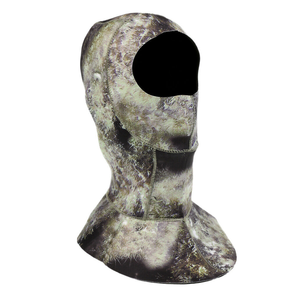 Diving Surfing Wetsuits 3mm Neoprene Vented Bib Hood XXL Green Camouflage