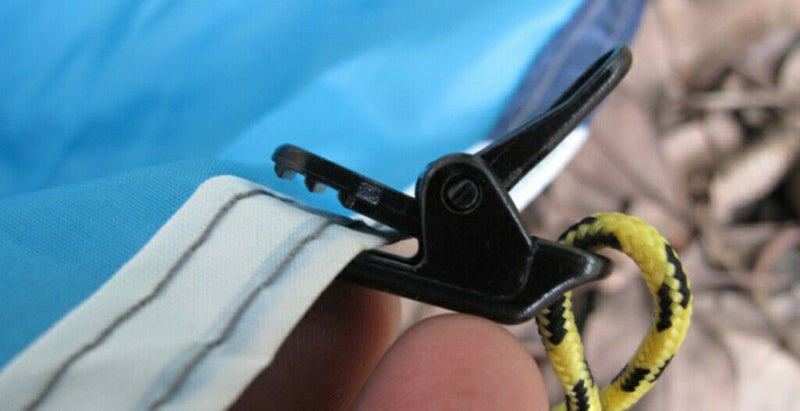 10 x Awning Clamp Tarp Clips Snap Hangers Tent Camping Survival Tighten Tool
