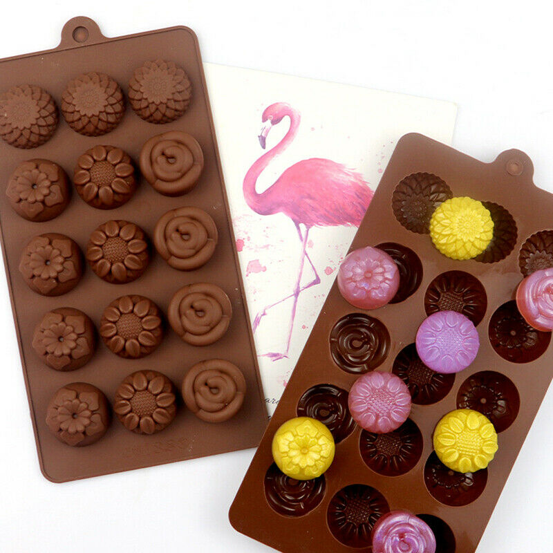 Cavity Silicone Flower Rose Chocolate Cake Soap Mold Baking Ice Tray Mou.l8