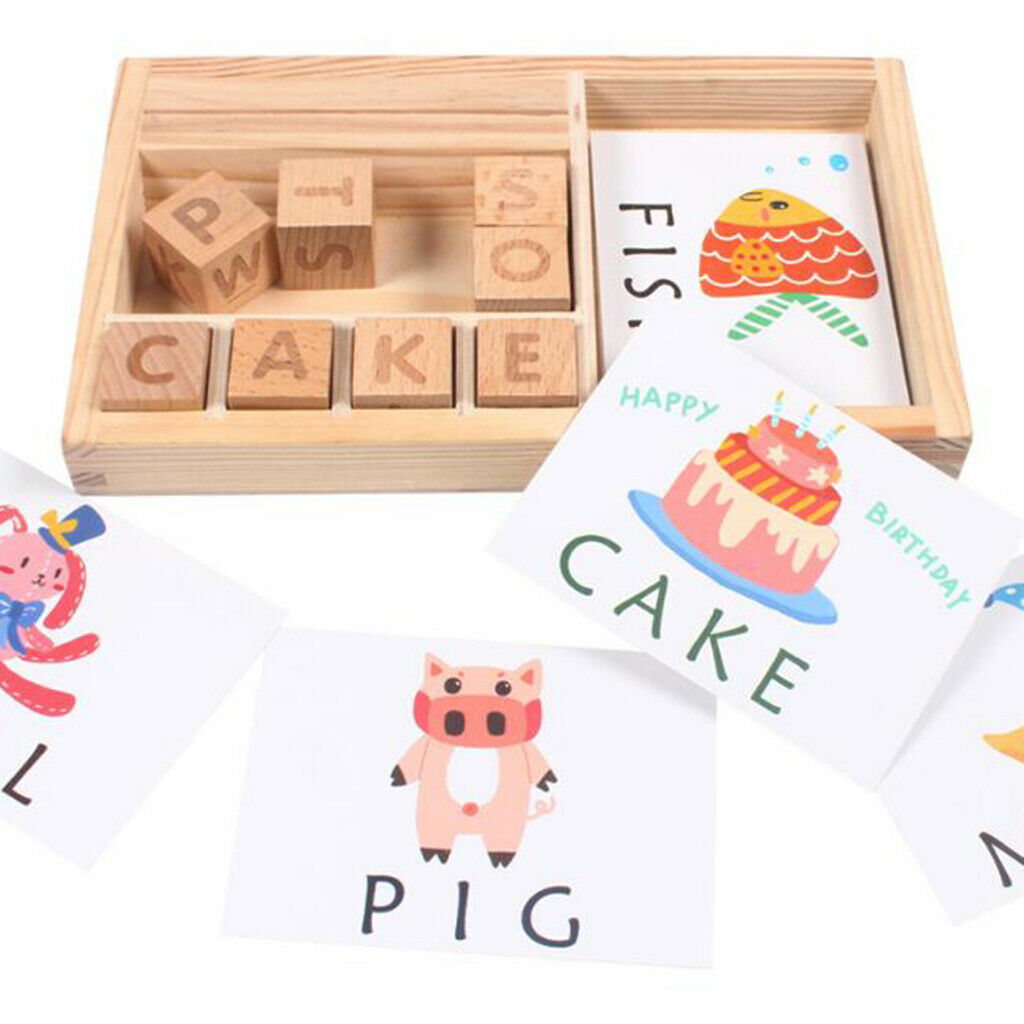 Wooden Educational Toys Learning Matching Letter Games and Develops Alphabet