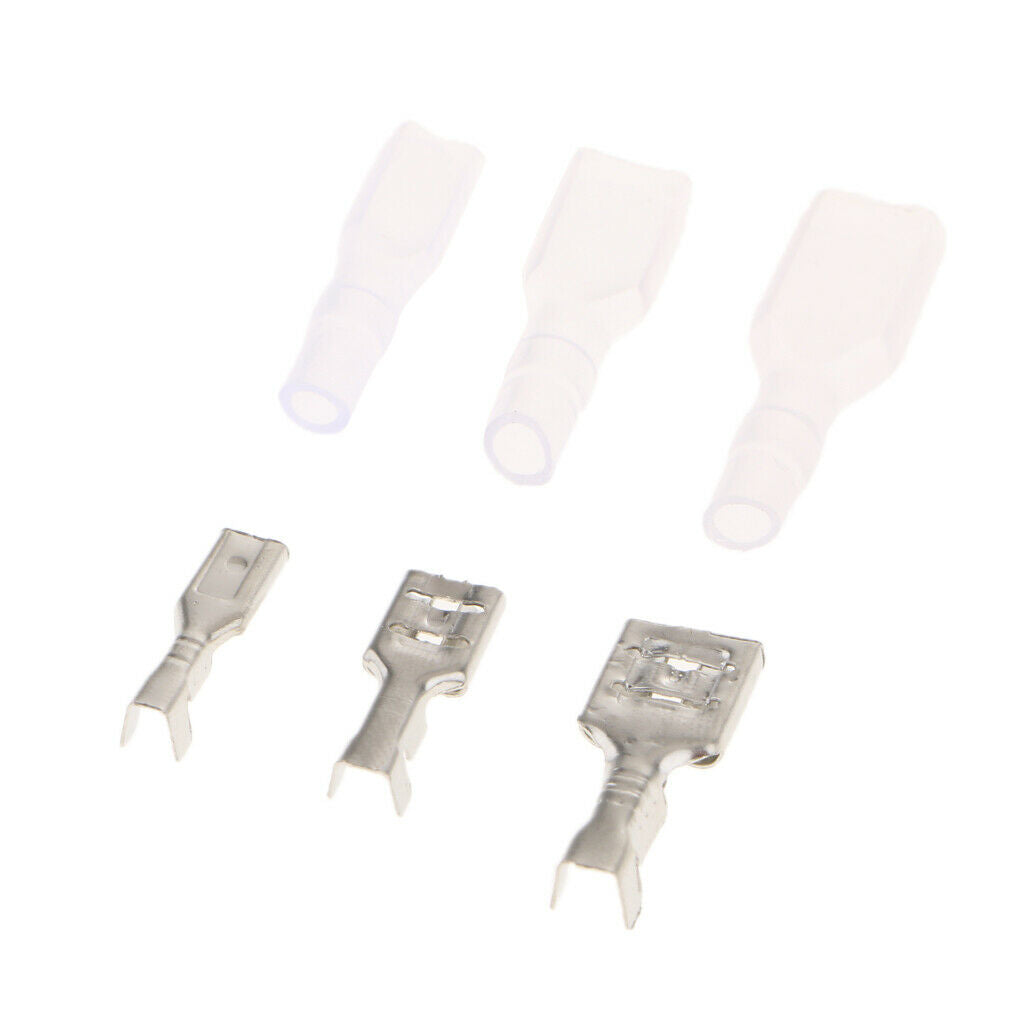 120 Pieces 2.8mm/4.8mm/6.3mm Crimp Insulating Terminal Female Spade Connector