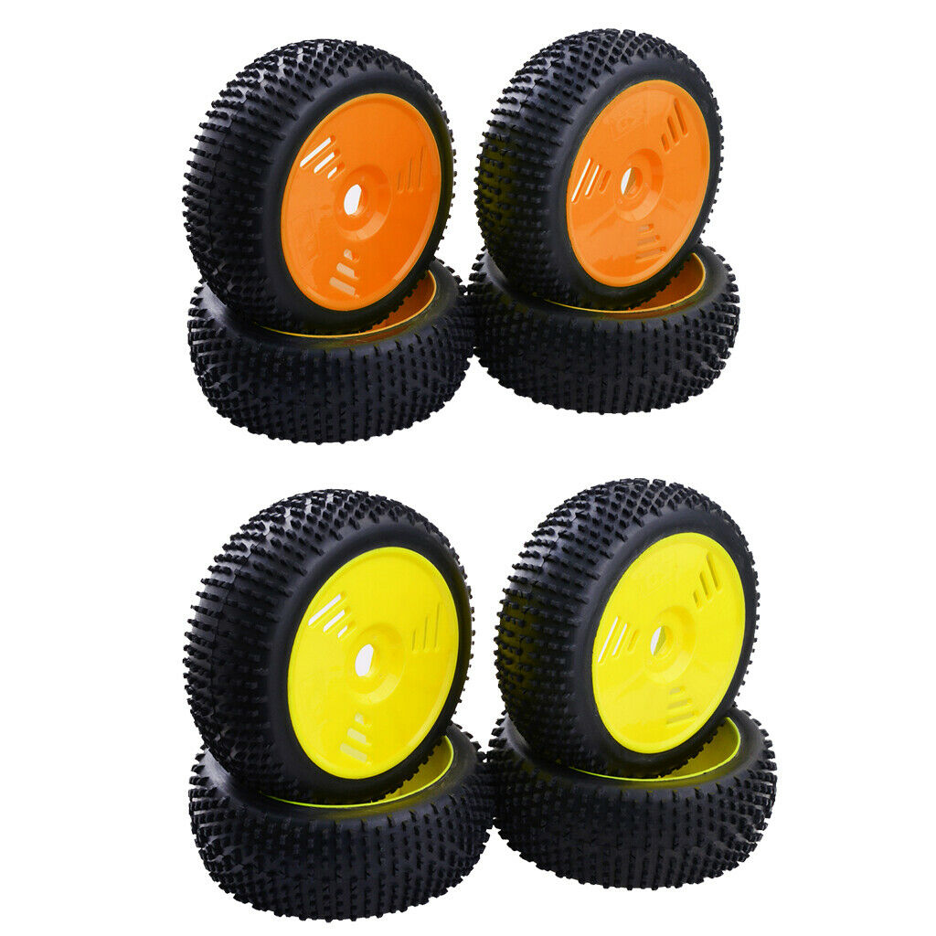 4x Rubber Tires &Wheels 17mm Hex for 1/8 RC HSP  HPI FS Hobby Models A