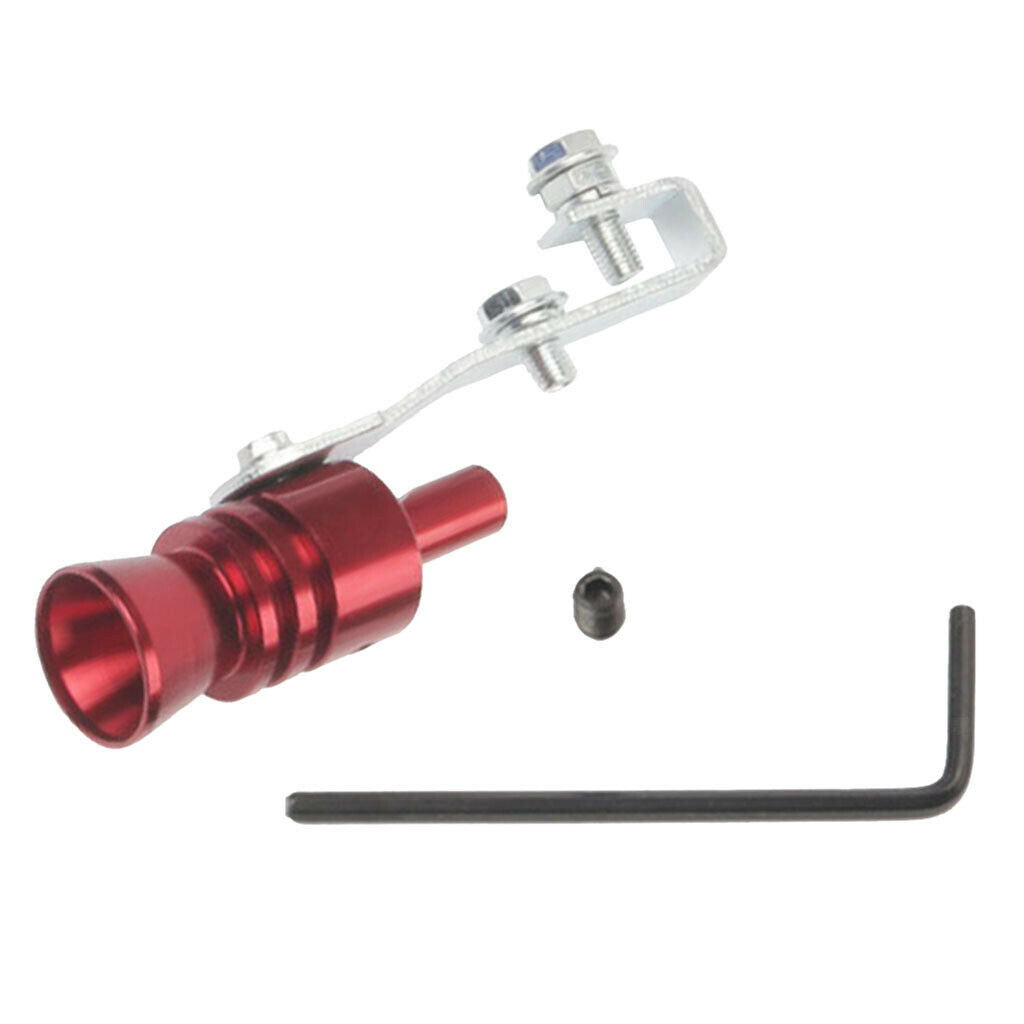 1pc Universal Car Turbo Whistle Refitting Turbo Whistle Exhaust Pipe Red_L